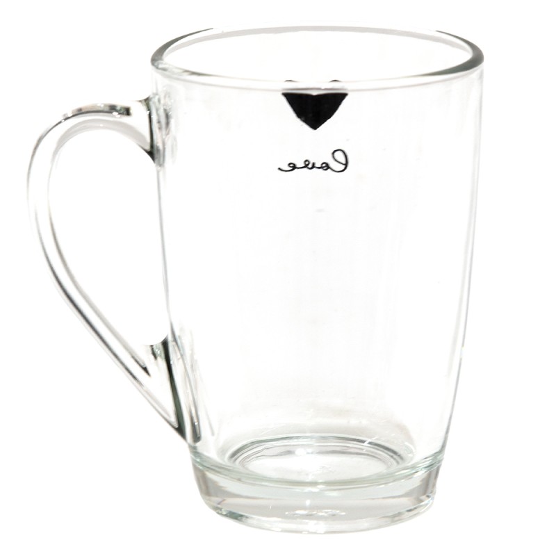 Clayre & Eef Teeglas 300 ml Glas Herz Love