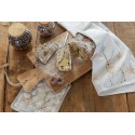 Clayre & Eef Tea Towel  50x70 cm White Beige Cotton Deer