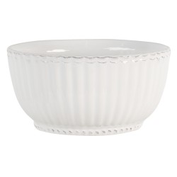 Clayre & Eef Soup Bowl Ø 14 cm White Dolomite Round