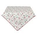 Clayre & Eef Tablecloth 130x180 cm White Red Cotton Rectangle Strawberries