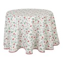 Clayre & Eef Nappe Ø 170 cm Blanc Rouge Coton