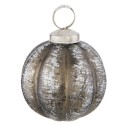 Clayre & Eef Christmas Bauble Ø 7 cm Silver colored Glass Round