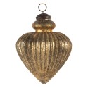 Clayre & Eef Christmas Bauble Ø 10 cm Gold colored Glass