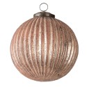 Clayre & Eef Christmas Bauble Ø 11 cm Pink Glass Round