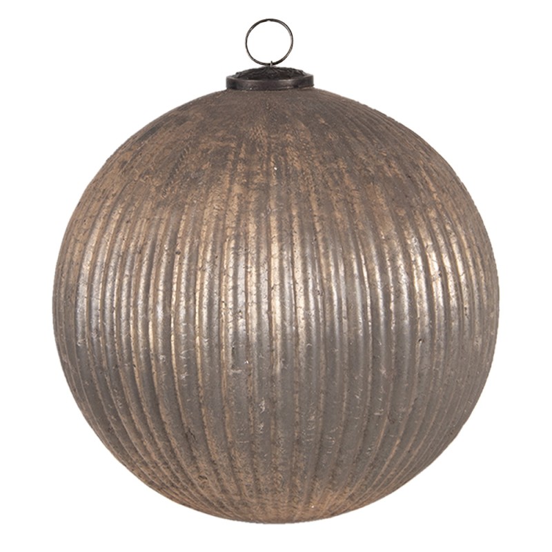 Clayre & Eef Christmas Bauble XL Ø 25 cm Gold colored Glass Round