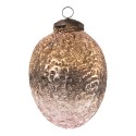 Clayre & Eef Christmas Bauble Ø 6 cm Pink Glass
