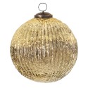 Clayre & Eef Christmas Bauble Ø 5 cm Gold colored Glass