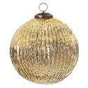 Clayre & Eef Christmas Bauble Ø 12 cm Gold colored Glass