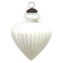 Clayre & Eef Christmas Bauble Ø 10 cm White Glass