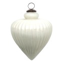 Clayre & Eef Christmas Bauble XL Ø 17 cm White Glass