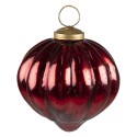 Clayre & Eef Christmas Bauble Ø 8 cm Red Glass