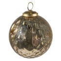 Clayre & Eef Christmas Bauble Ø 9 cm Gold colored Glass