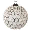 Clayre & Eef Christmas Bauble Ø 15 cm White Glass Round