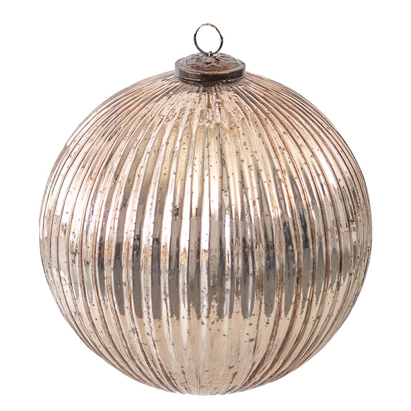 Clayre & Eef Christmas Bauble XL Ø 20 cm Gold colored Glass