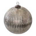 Clayre & Eef Christmas Bauble XL Ø 20 cm Silver colored Glass