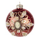 Clayre & Eef Christmas Bauble Ø 12 cm Red Glass