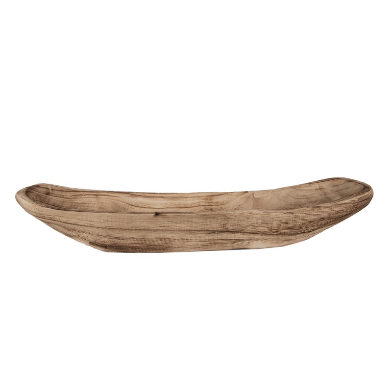 Clayre & Eef Decorative Bowl 60x8x12 cm Brown Wood Rectangle