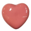 Clayre & Eef Poignée de porte 4 cm Rose Céramique En forme de coeur