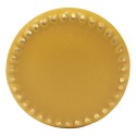 Clayre & Eef Door Knob Ø 4 cm Yellow Gold colored Ceramic