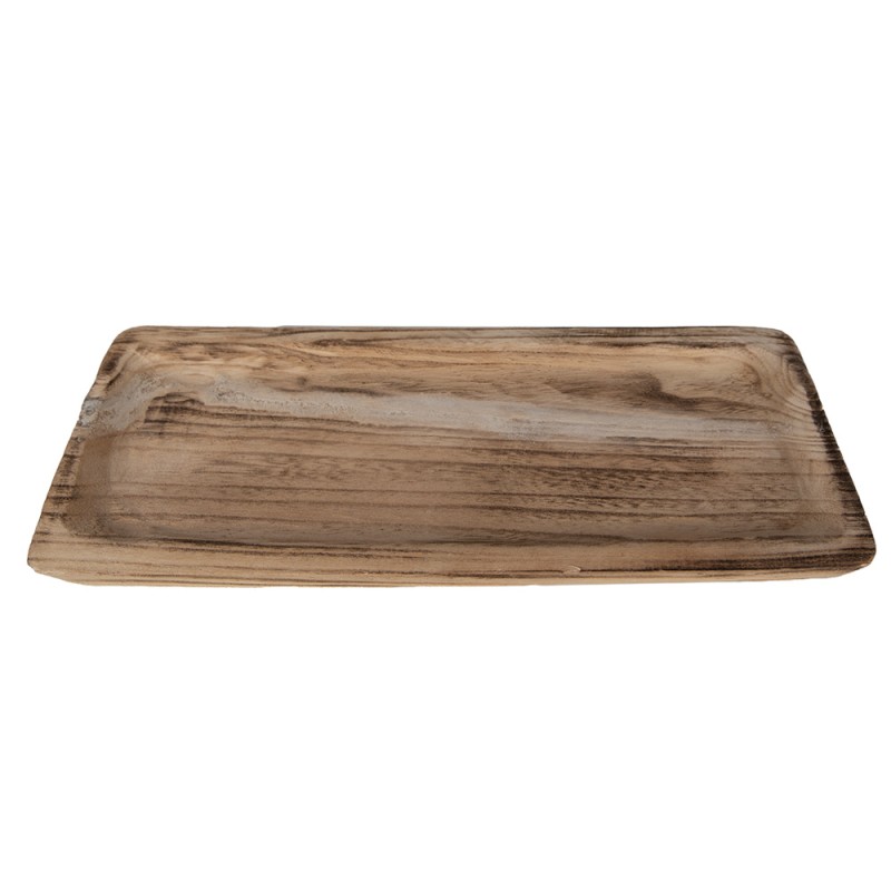 Clayre & Eef Decorative Bowl 40x17x3 cm Brown Wood Rectangle