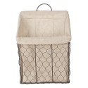 Clayre & Eef Opbergmand  23x9x37 cm Bruin Beige Ijzer Textiel