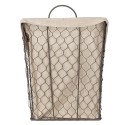 Clayre & Eef Storage Basket 23x9x37 cm Brown Beige Iron Textile