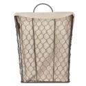 Clayre & Eef Panier de rangement 23x9x37 cm Marron Beige Fer Textile