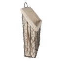 Clayre & Eef Storage Basket 23x9x37 cm Brown Beige Iron Textile