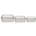 Clayre & Eef Storage Basket Set of 3 30x20x14 cm Brown Iron