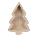 Clayre & Eef Serving Platter Christmas Tree 33x23x6 cm Brown Wood