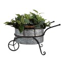 Clayre & Eef Plant Holder Wheelbarrow 54x31x31 cm Grey Iron