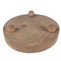 Clayre & Eef Pot Coasters Ø 23 cm Brown Wood Round