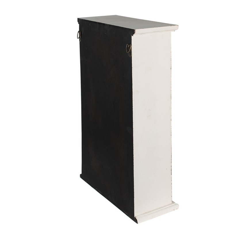 Clayre & Eef Wandkast  32x13x51 cm Wit Bruin Hout