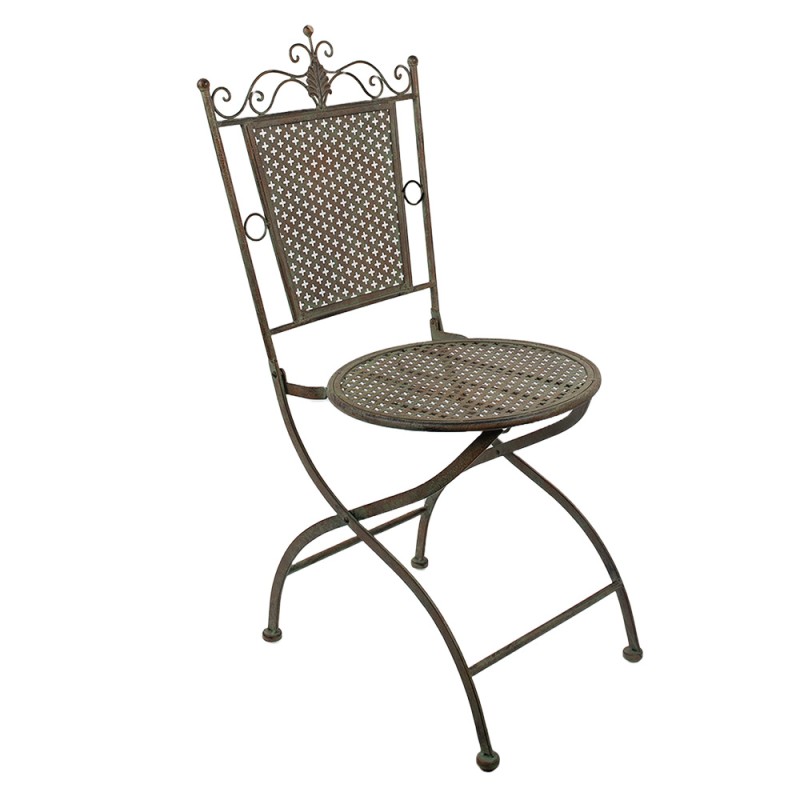 Clayre & Eef Bistro Chair 43x45x96 cm Green Brown Iron