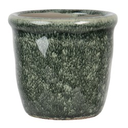 Clayre & Eef Blumentopf 7 cm Grün Keramik Rund