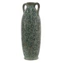 Clayre & Eef Vase Ø 16x45 cm Green Ceramic Flowers