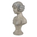 Clayre & Eef Figurine Buste 14x10x25 cm Beige Blanc Polyrésine