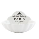 Clayre & Eef Portasapone Conchiglia 11x9x7 cm Bianco Ceramica La Maison Paris