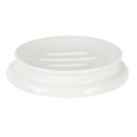 Clayre & Eef Soap Dish Ø 12x2 cm White Porcelain Round