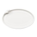 Clayre & Eef Porte-savon Oiseau 15x10x4 cm Blanc Porcelaine Ovale