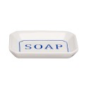 Clayre & Eef Porte-savon 13x8x2 cm Blanc Céramique Soap