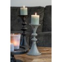 Clayre & Eef Candle holder 34 cm Black Metal