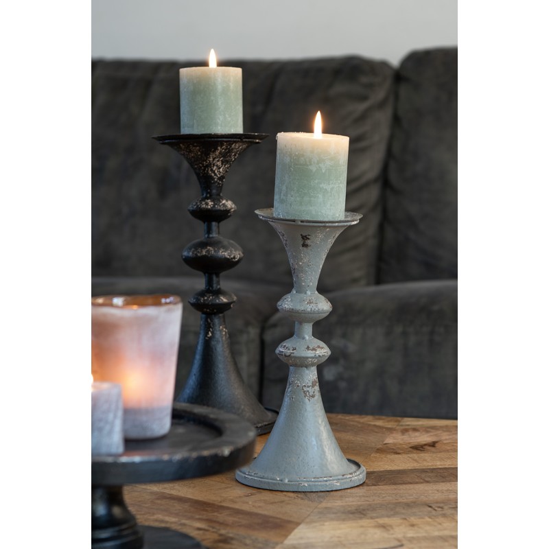 Clayre & Eef Candelabro 34 cm Nero Metallo