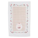 Clayre & Eef Asciugamano per ospiti 40x66 cm Bianco Verde  Cotone Rose