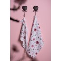 Clayre & Eef Guest Towel 40x66 cm Pink White Cotton Roses