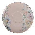 Clayre & Eef Cup and Saucer 250 ml Pink White Porcelain Flowers