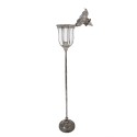 Clayre & Eef Floor Lamp Ø 25x154 cm Silver colored Metal Glass