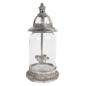 Clayre & Eef Wind Light 44 cm Silver colored Iron Glass