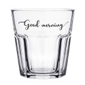Clayre & Eef Water Glass 250 ml Glass Good morning