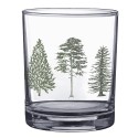Clayre & Eef Waterglas  230 ml Glas Dennenbomen